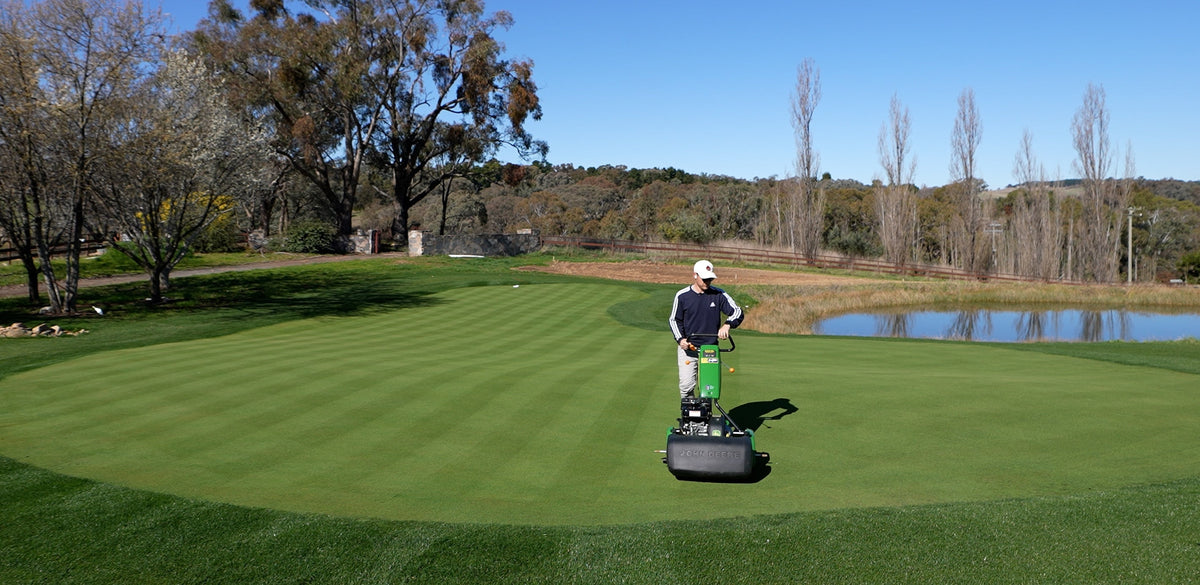 mowing green