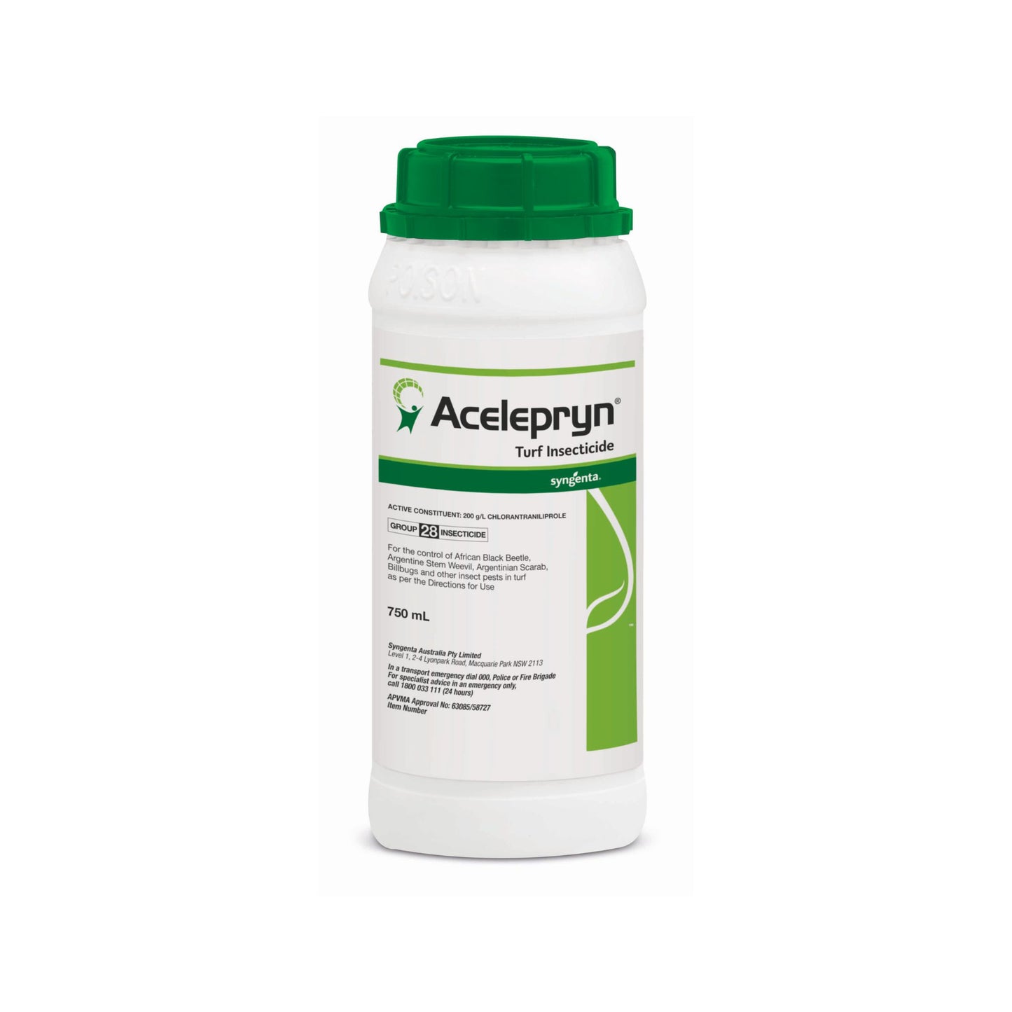 Bottle of Acelepryn liquid turf insecticide