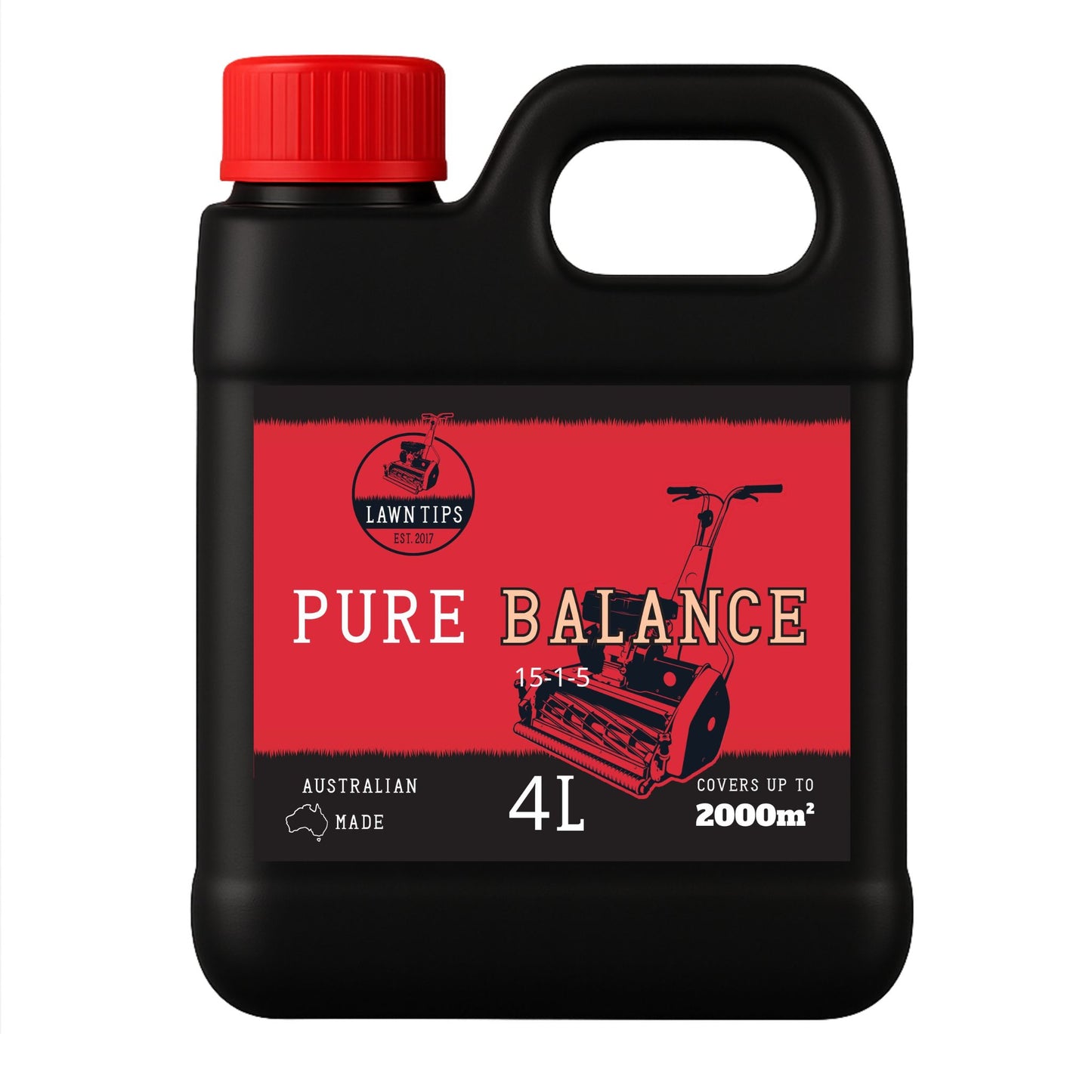 Bottle of Pure Balance liquid lawn fertiliser