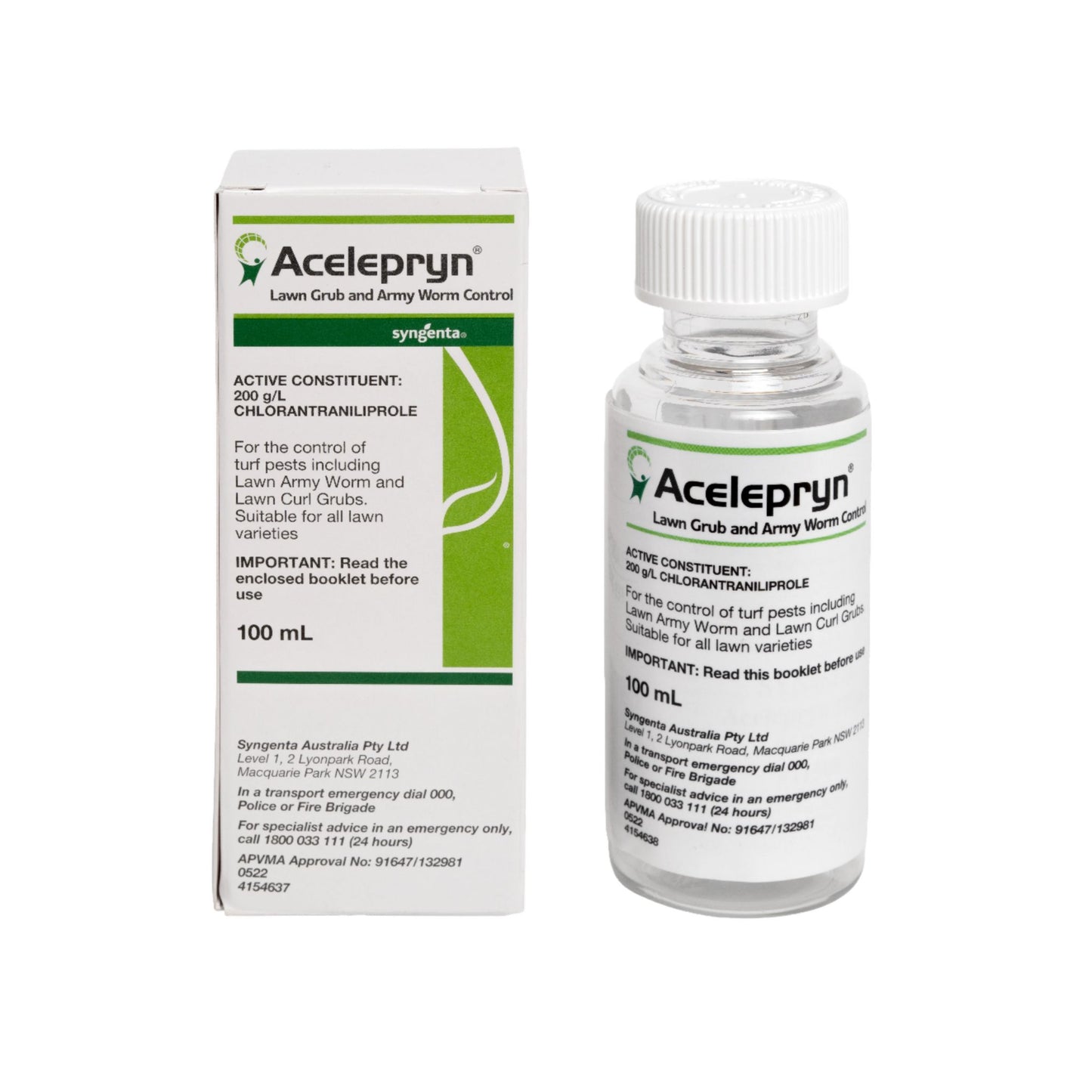 Bottle of Acelepryn liquid turf insecticide