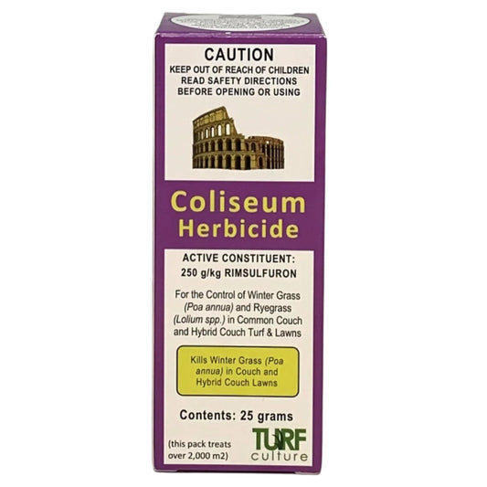Bottle of Coliseum selective herbicide