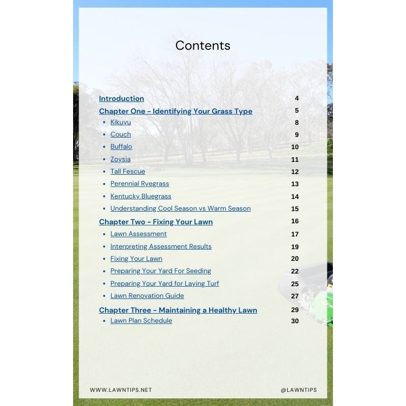 The Ultimate Lawn Guide eBook cover