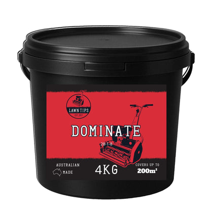 Bag of Dominate granular lawn fertiliser