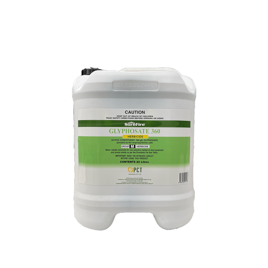Bottle of Glyphosate 360 herbicide