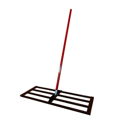 40 inch stainless steel lawn leveller with red handle