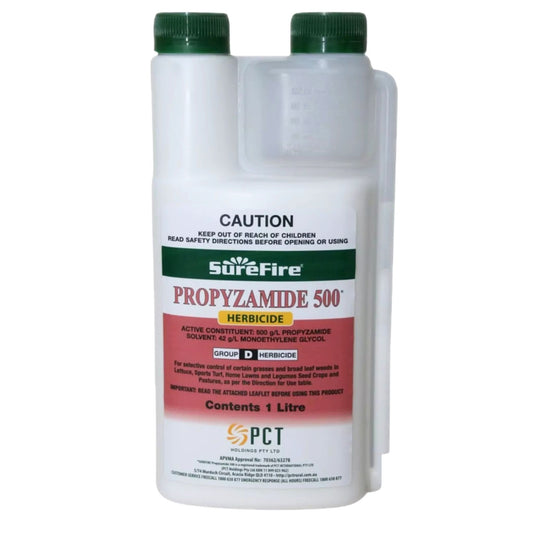 Bottle of Surefire Propyzamide 500 herbicide