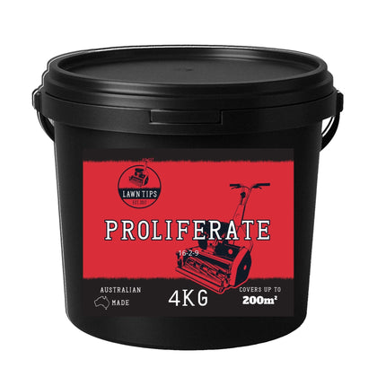 Bag of Proliferate granular lawn fertiliser