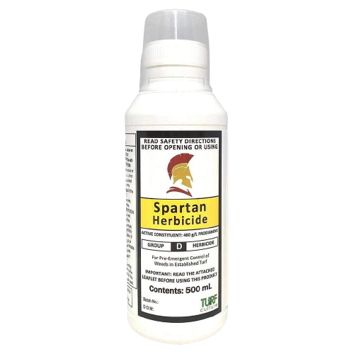 Bottle of Spartan pre-emergent herbicide